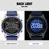 NAVIFORCE Original Men Digital Watch LCD Display Date Calendar Chronograph Alarm Silicone Strap Night Pattern Waterproof Men Watch NF7134