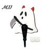 Punch Free Wall Storage Rack Halloween Themed Hook, Decorative Ghost Pattern Key Hanger, Self Wood Holder for Adhesive Backing Base Hook Bathroom