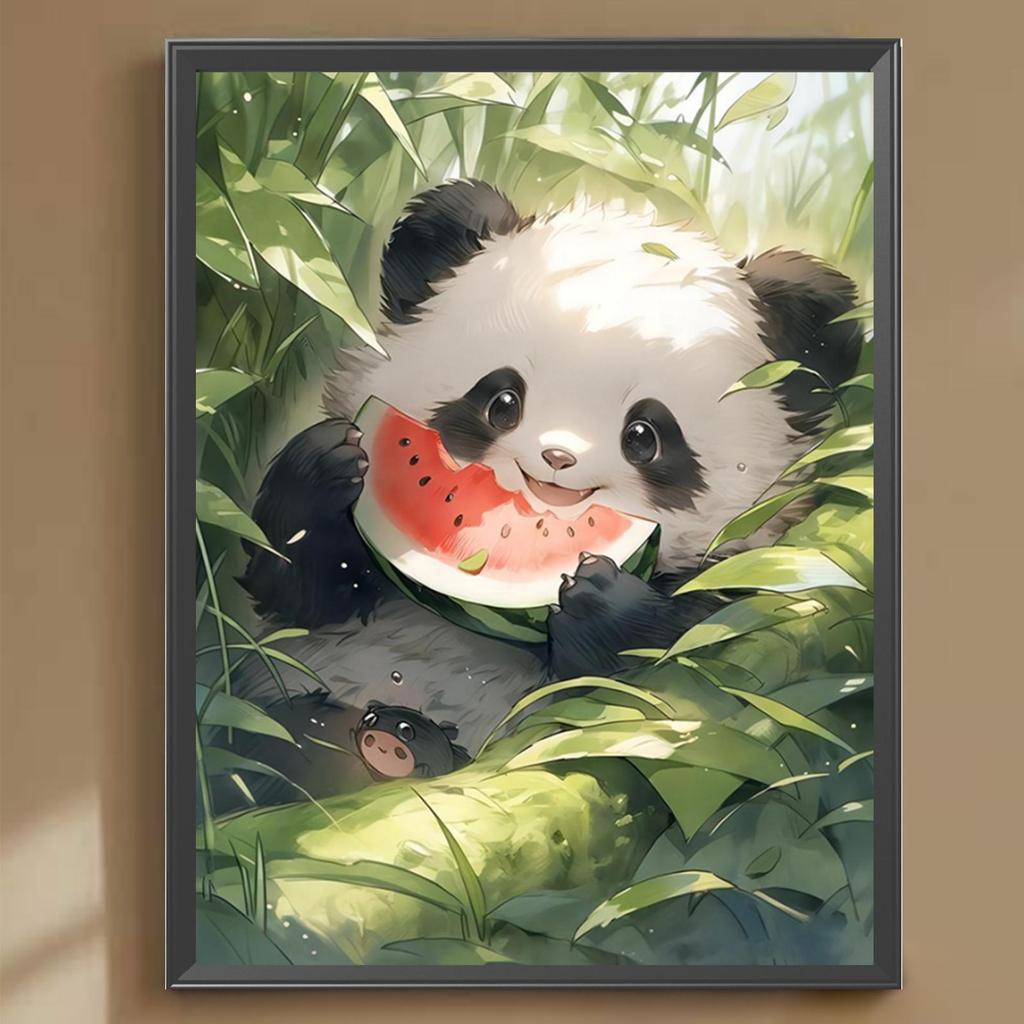 Panda Full DIY 5D Round Drill Gem Art Diamond Painting Kits for Adults/Beginners Gift Idea Home Decor Diamond Painting Gem Art
