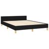 Bed Frame without Mattress Black 140 x 200 cm Fabric