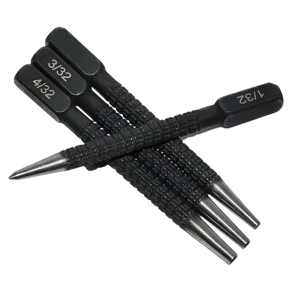 7pcs Precision Center Punch Tool Non-Slip Grip & One-Handed Operation Centre Punch General Woodworking Metal Drill