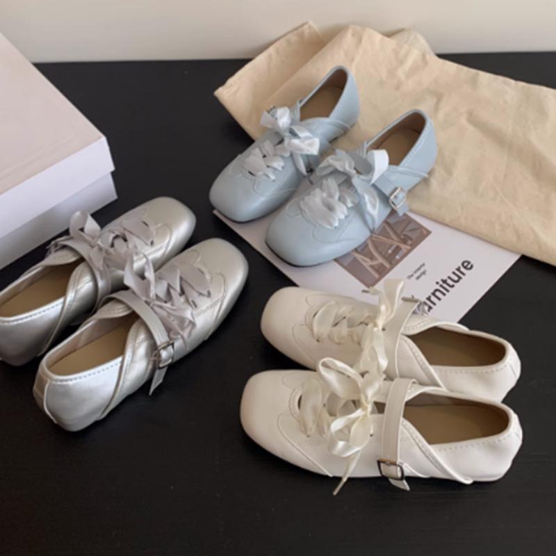 Fashion 2025 New Women Sneaker Bow Ballet Dance Mary Jane Shoes Summer Autumn Fashion New Dress Designer Shoes Casual Shallow Footwear