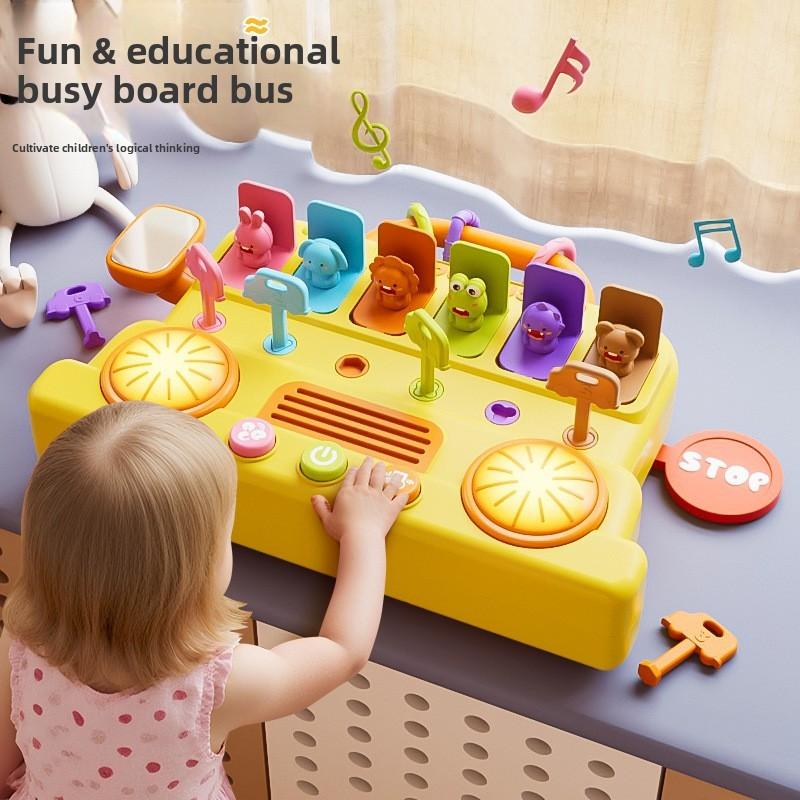 Busy Bus Educational Toy For Toddlers With Multifunction Cognitive Learning Tool