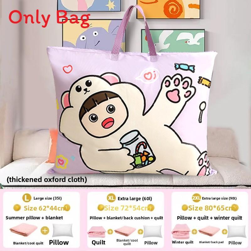 Toddler Cartoon Quilt Storage Bag With Waterproof Oxford Fabric For Bedroom And Travel Use