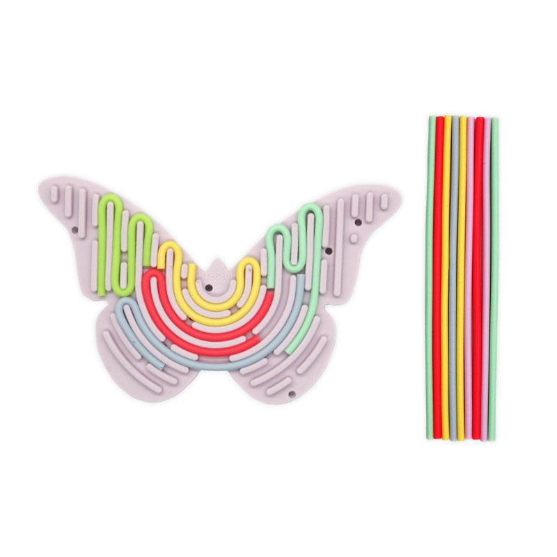 Sensory Activity Board for Kids Busy Board Relaxing Anxiety ADHD Autism Stress Relief Silicone Rod Travel Fidget Toys Party Gift