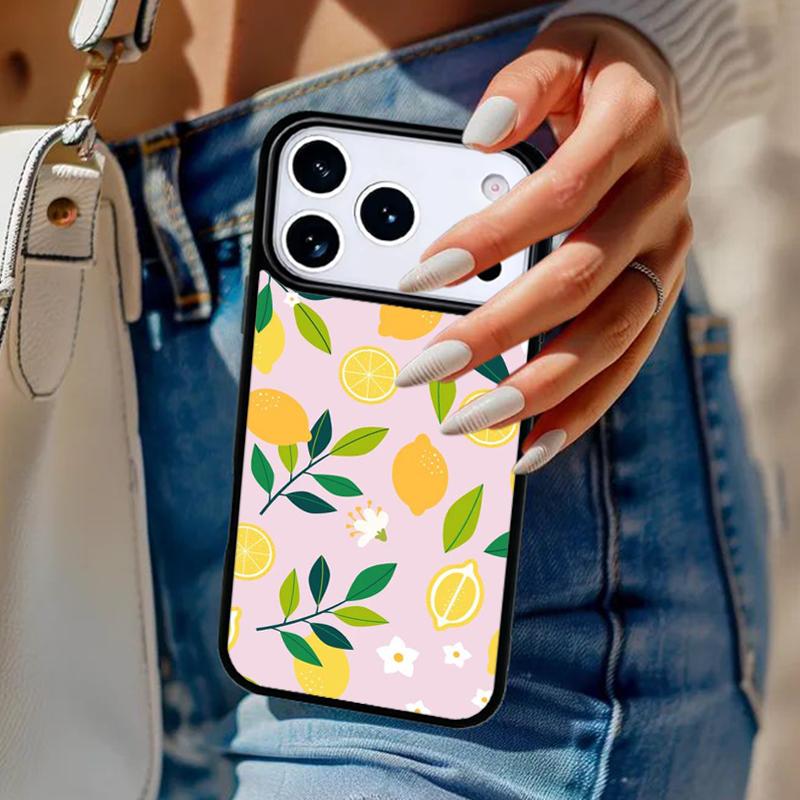 Summer Fruit Lemon Phone Case For iPhone 17 Air 14 15 13 12 Max Cover For Apple 16e 11 Pro Max Plus Coque