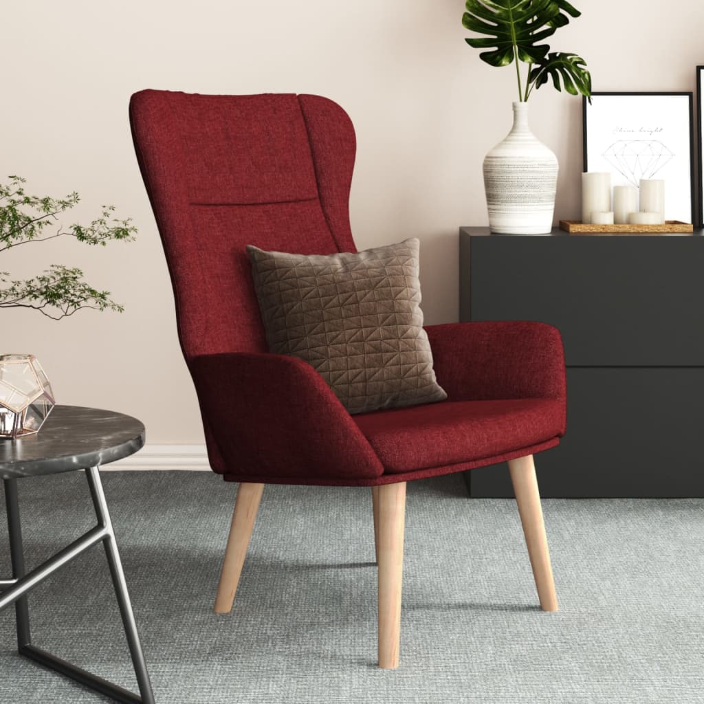 Recliner Chair Fabric Wine Red