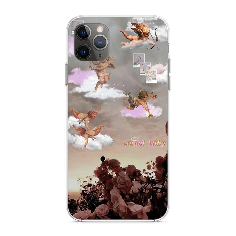 Soft Back Capa Classical Angel Modern art Phone Shell For Apple Transparent Iphone 5 5s 6 7 8 6s Plus X XR XSMAX SE 2020 11 PRO