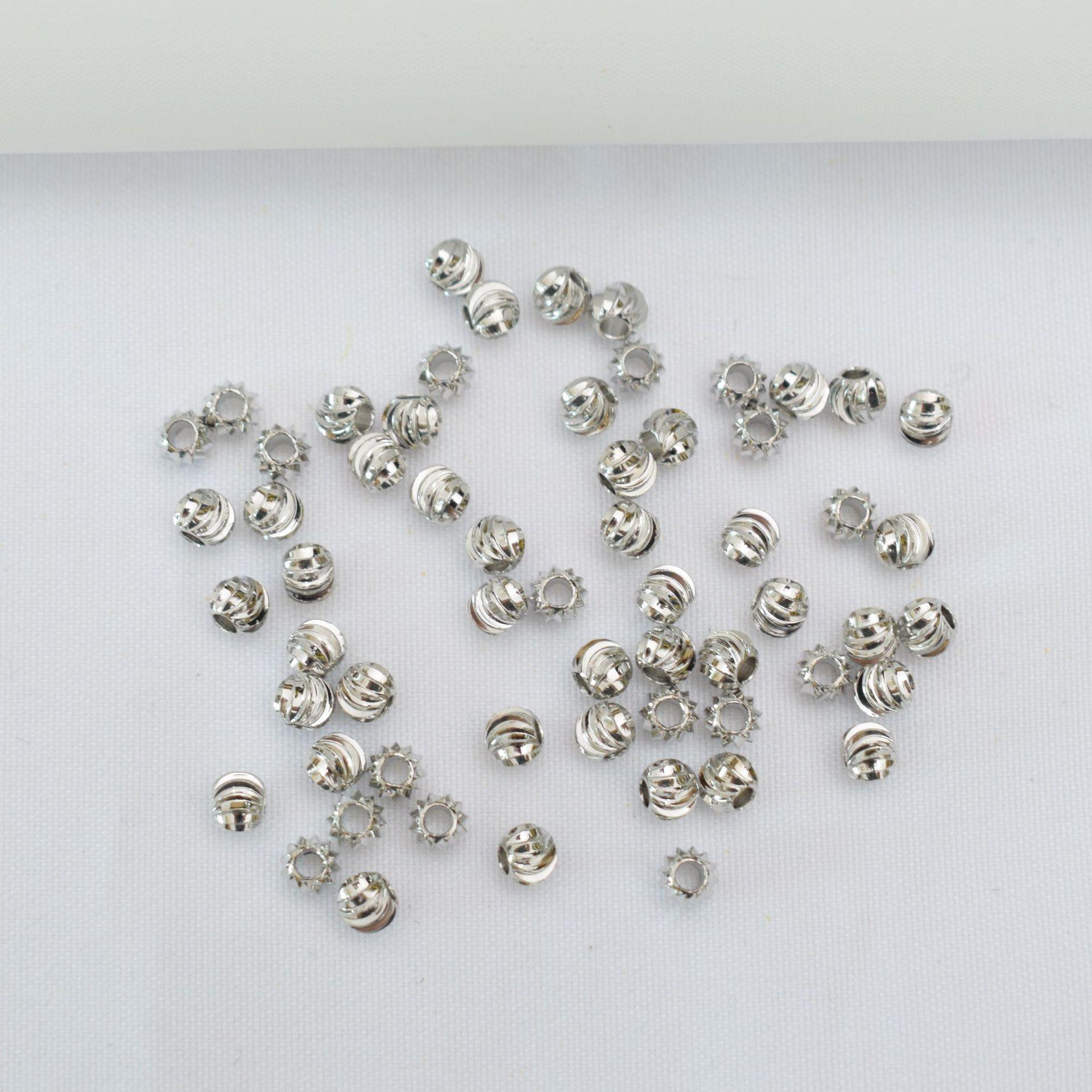 

100 шт. 18-каратный золотой пакет, сохраняющие цвет арбузные бусины, разделители для бусин, цветы, тыквенные бусины, браслет своими руками, ожерелье, бисерные украшения, медные бусины C96 3mm