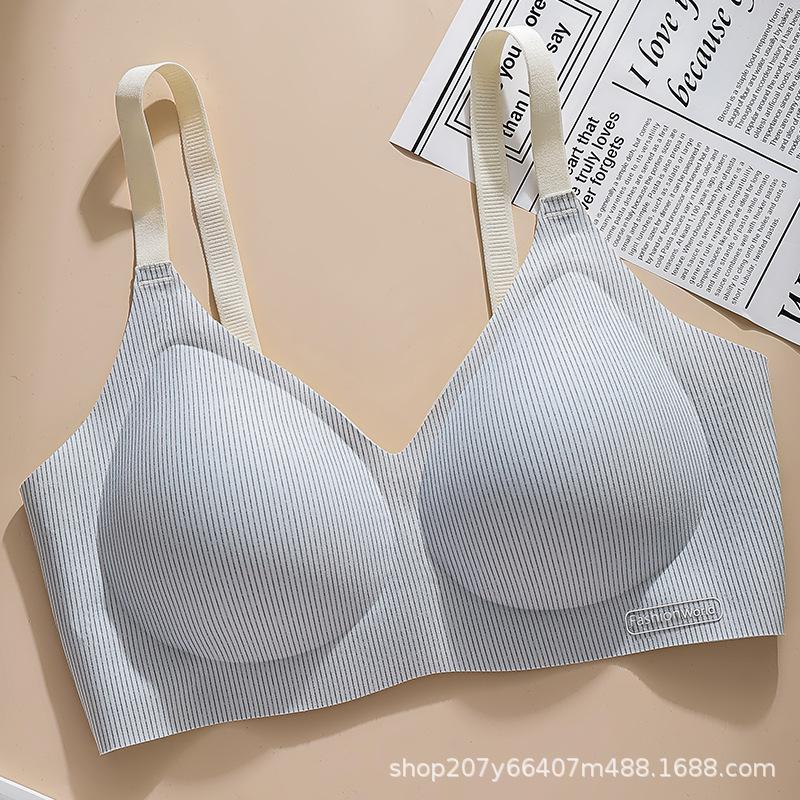 Women Seamless No Underwire Push Up Minimizer Bra M синий
