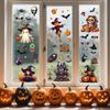 Halloween Window Sticker Pumpkin Witch Bat Castle Pattern Wall Stickers Halloween Decals