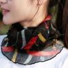 Bufanda de protección solar para mujer, máscara para el cuello, protección UV de verano, máscara fina transpirable, bufanda de seda para exteriores
