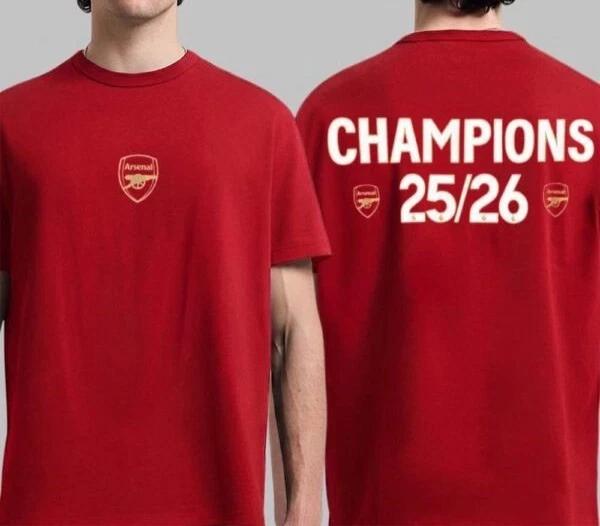 Arsenal 2026 Premier League Champions Logo Classic T-Shirt M