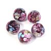 5pcs 12mm Lampwork Flower Beads Colorful Plum Blossom Glass Round Loose Beads For Jewelry Making Bracelets Earrings Accessories
