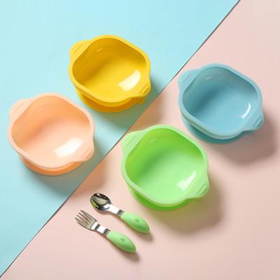 Ciotola per alimentazione infantile da 370 ml Ciotola per integratori alimentari per bambini in silicone per stoviglie per bambini sicura per uso alimentare
