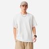 Li Ning Pure Cotton Minimalist Round Neck Versatile Solid Color Basic Loose Casual Short Sleeve T-Shirt Unisex Tops White F-AVSV675-2