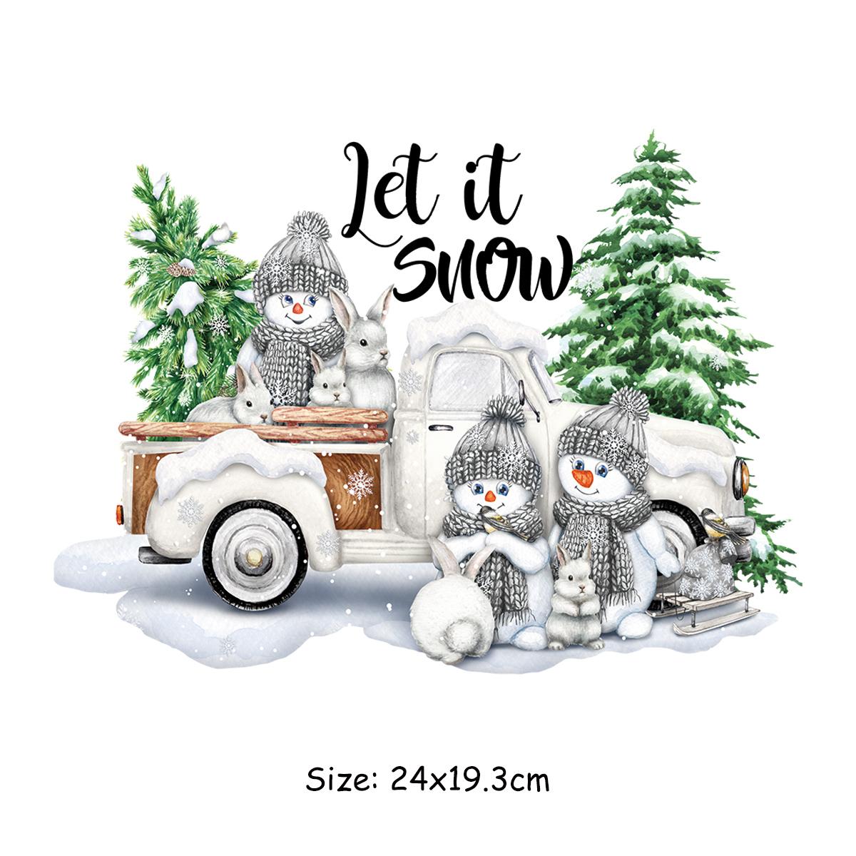 

Термонашивки Let It Snow, термопресс, аппликация на джинсы, аксессуар «сделай сам», наклейка в полоску, модные нашивки для одежды, рождественский подарок