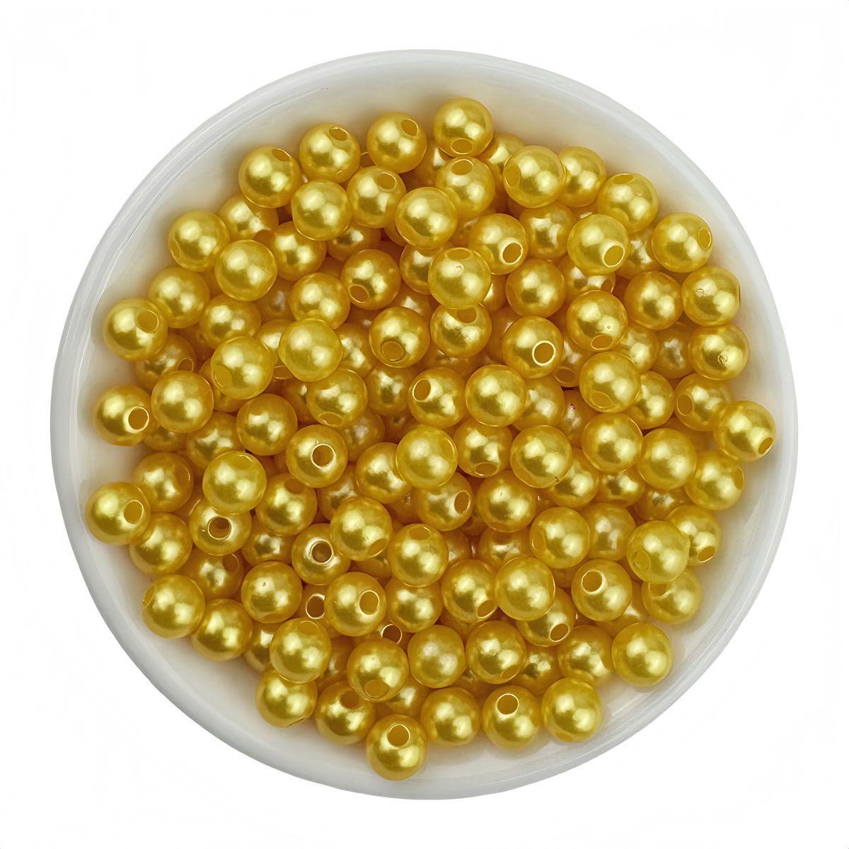 

АБС-пластик Имитация Жемчуга, Монохромная Круглая Бусина Жемчуг с Отверстием, Ручная Работа, Свободная Бусина, Браслет, Ожерелье, Аксессуары для Бижутерии DIY 3Mm aperture 1mm (300pcs/pack) золотисто-желтый