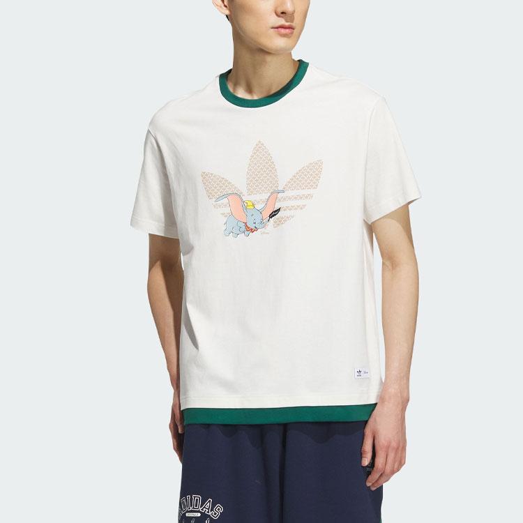 Adidas Originals X Disney Dumbo Sportswear Tee With Cartoon Logo Print Unisex Tops White IN1071