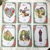 Floraneum Lenormand Tarot Oracle 9*6cm Illustrations Ornées de Décor Fleuri 36 Cartes