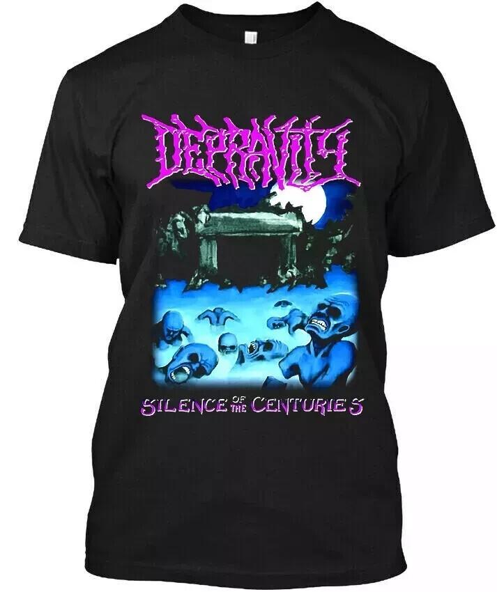 

Depravity Silence of the Centuries Death Metal Band TShirt S5XL Best Gift Unisex T-Shirt L
