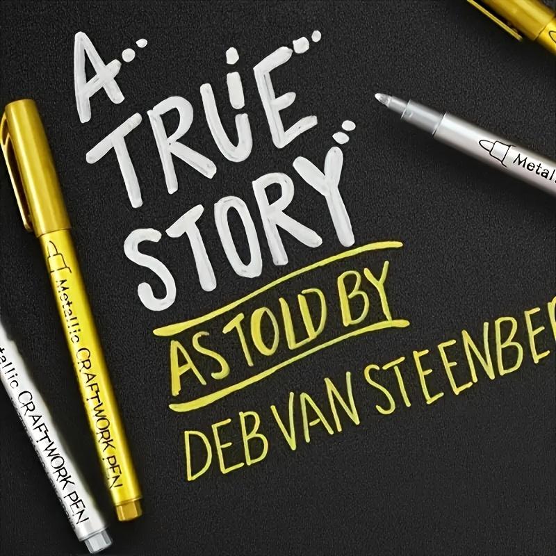 12pcs Metallic Colorful Pens - Golden, Silvery & Bronze for Crafting, Signing & Art Projects Suitable As Gifts,marking Pen