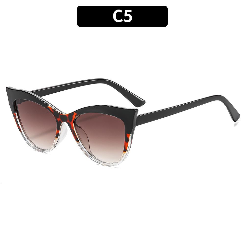 New Stylish Cat Eye Sunglasses, Splicing Color, Anti Blue Light, HD Ultra Light Eyewear, UV Protection for Outdoor Travel