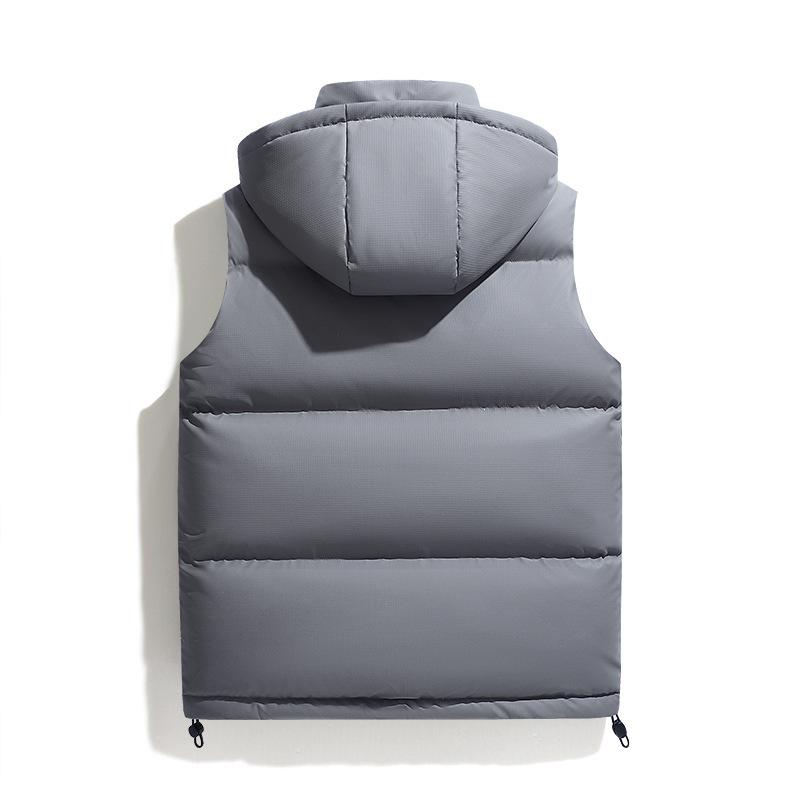 2025 new autumn and winter hoodie jacket fashion warm graphene heat-gathering windproof trend European size vest men's clothing