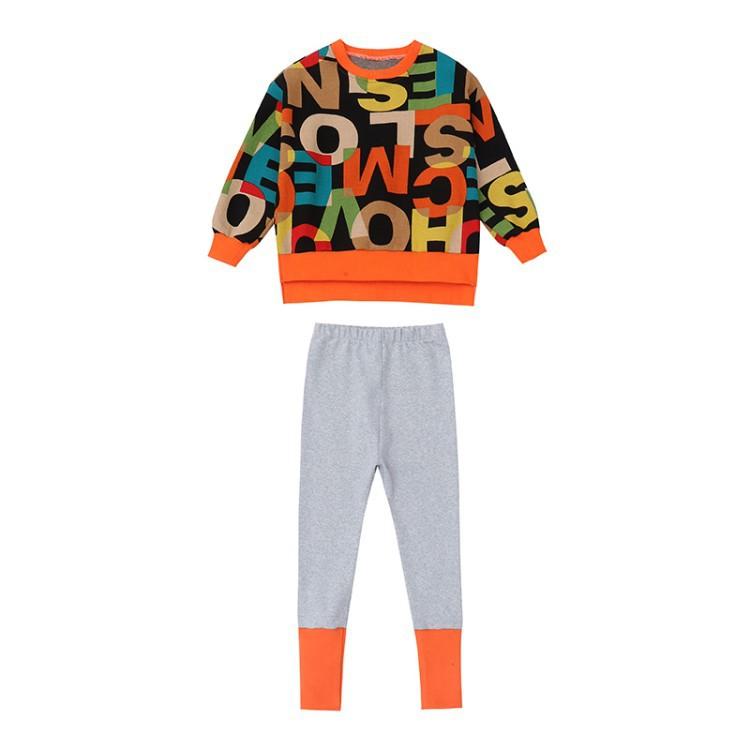Ropa de Niña Otoño Invierno Sudadera con Letras Camiseta con Capucha Pantalones Elásticos Leggings Algodón