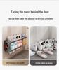 Hao Hao Fu Magnetic Wall-Mount Shoe Rack - Double Layer, Retractable, Punch-Free Installation