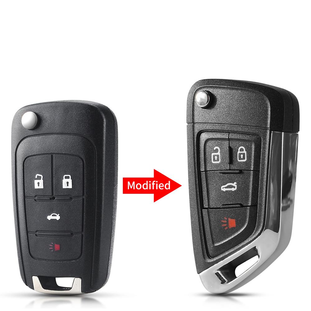 For Chevrolet Cruze Epica Lova Camaro Impala For Buick Modified Folding Case Fob 2/3/4/5 Button Flip Remote Car Key Shell