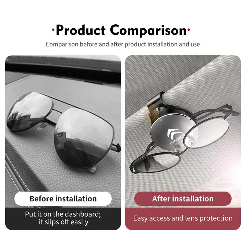 Sun Visor Car Mounted Glasses Clip Holder Storage Accessories For Citroen Grand Berlingo Jumper Celysee Xsara Picasso Aircross ajf256
