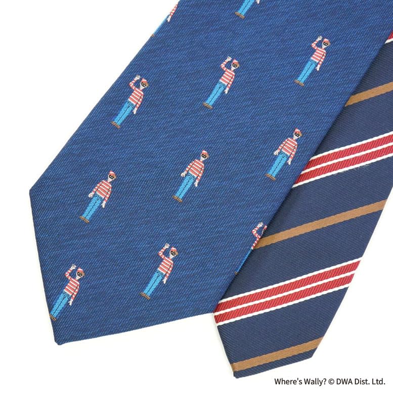For Search for Wally Necktie UND49163 Navy Blue Search for Wally Party Brand Necktie Character Present [Search Wally]