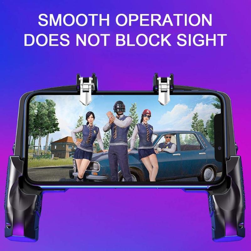 K21 PUGB Hjälp 4 Finger Länkning Spelhandtag Peace Elite Snabbskjutknapp Kontroller för PUBG