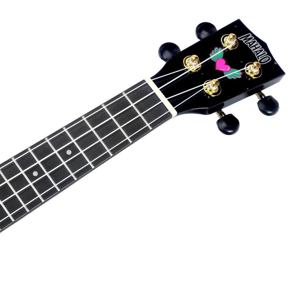 MAHALO Soprano UKULELE Art Series Heart MA1 HE Black