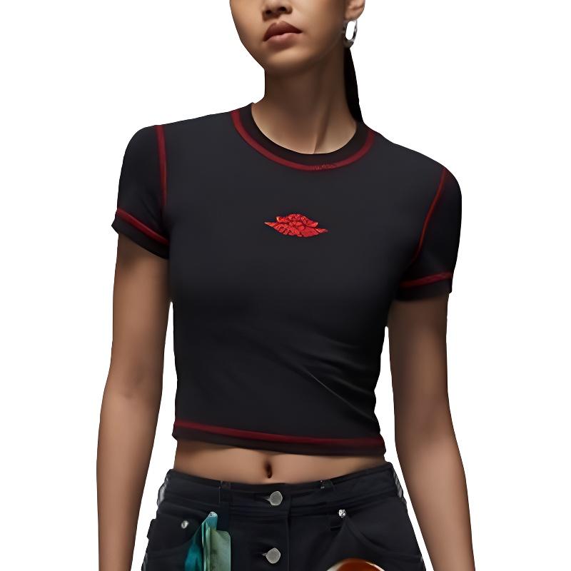 Nike Ss Slim Crew Graphic Tee Women Tops Black IB2921010