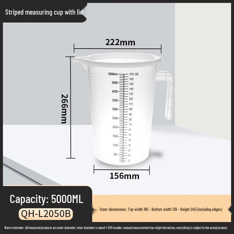 Plastic Measuring Cup Beaker with Handle and Lid