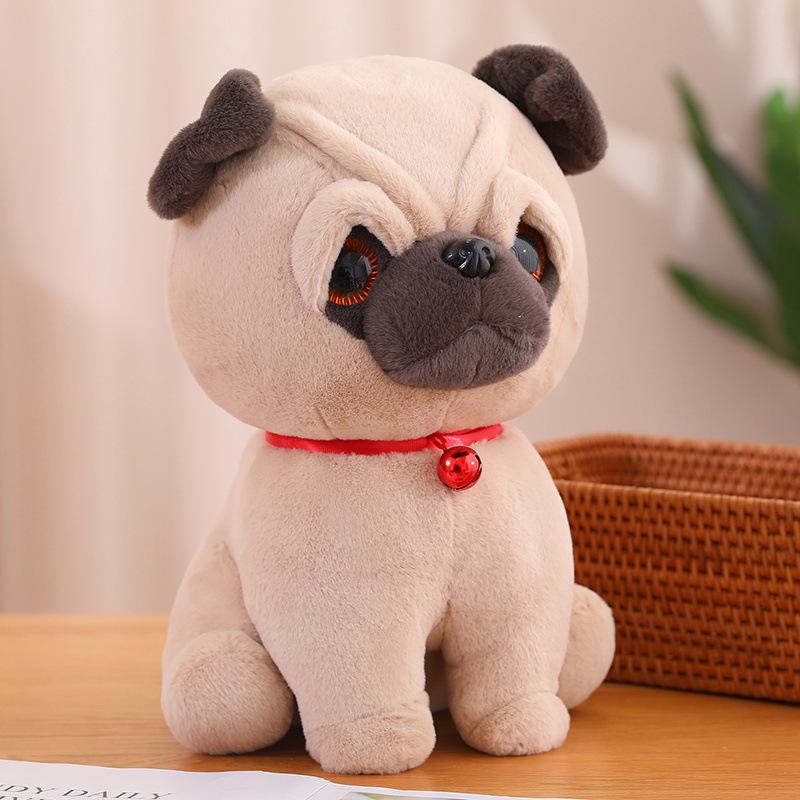 Handmade Plush Pug Dog Doll for Kids