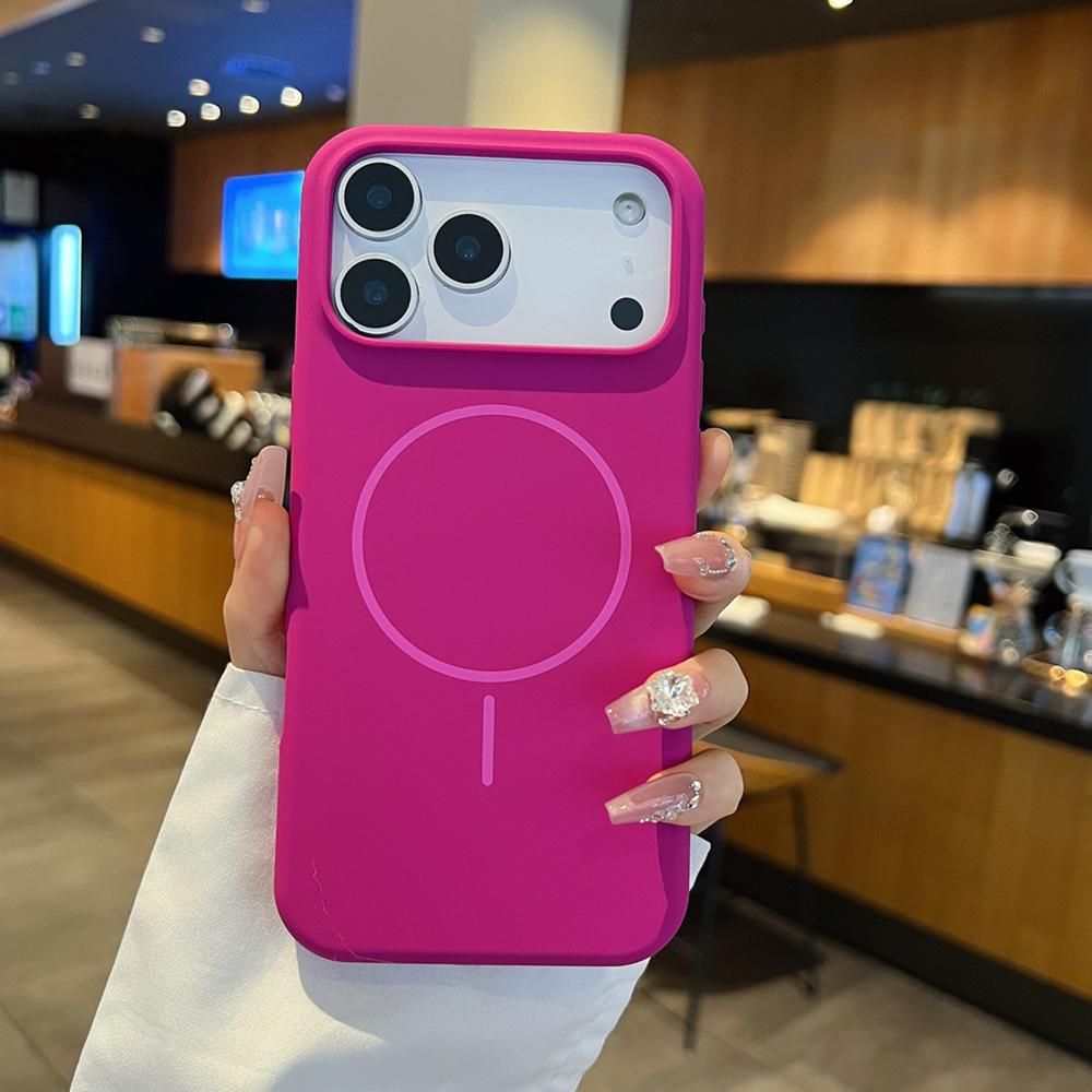 Luxury Hight Quality Liquid Silicone Phone Case for IPhone 15 16 17 Pro Max Air for Magsafe Wireless Charging Cover for Apple 14 13 12