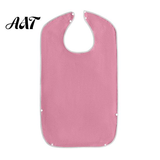 Easy Clean Eating Bibs Adult Large Bib, Solid Color Waterproof Clothing Protector, with Deep Crumb Anti-stain Nursing Home Catcher Design, Adjustable