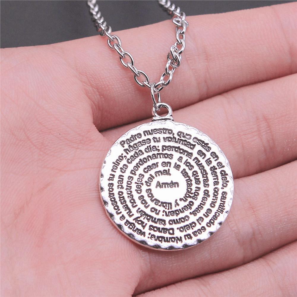 Betendes Kreuz Religiöses Amulett Anhänger Antike Bronze Metall Freund Halskette Neuankunft Geschenk