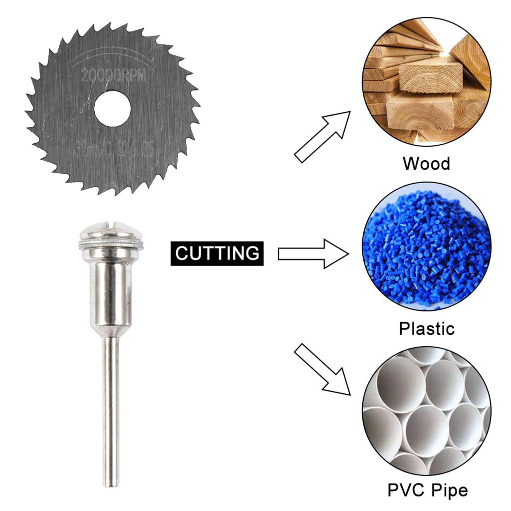 30 Pcs Cutting Wheel Set High Speed Steel Circular Saw Blades Fast Cut Off Diamond Cutting Discs Tool Resin Cut Off Discs Kit