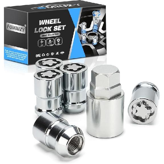 Wheel Lock Lug Nut Set M12 X 1.5 Anti Theft Fit Honda Accord Civic CRV Odyssey Acura Hyundai Accent Kia Lexus Mazda Toyota 4Runner Camry FJ Cruiser