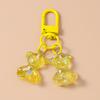 Cute Resin Candy Bear Keychain 3D Simulation Animal Key Rings for Women Girls Handbag Pendants DIY Kid's Jewelry Gifts