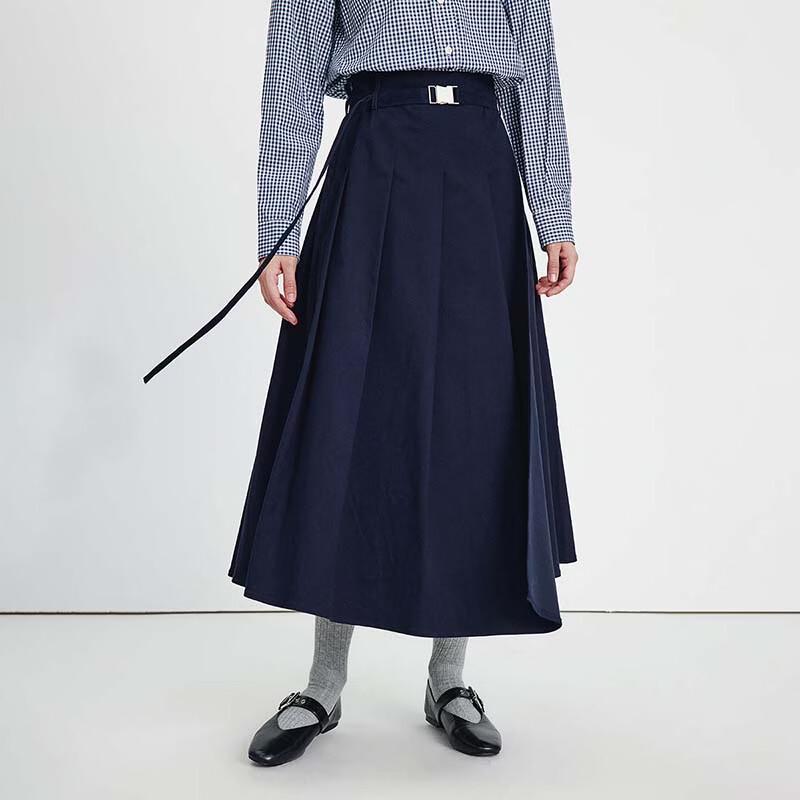 Navigare Women's Versatile Pleated Mid-length Skirt