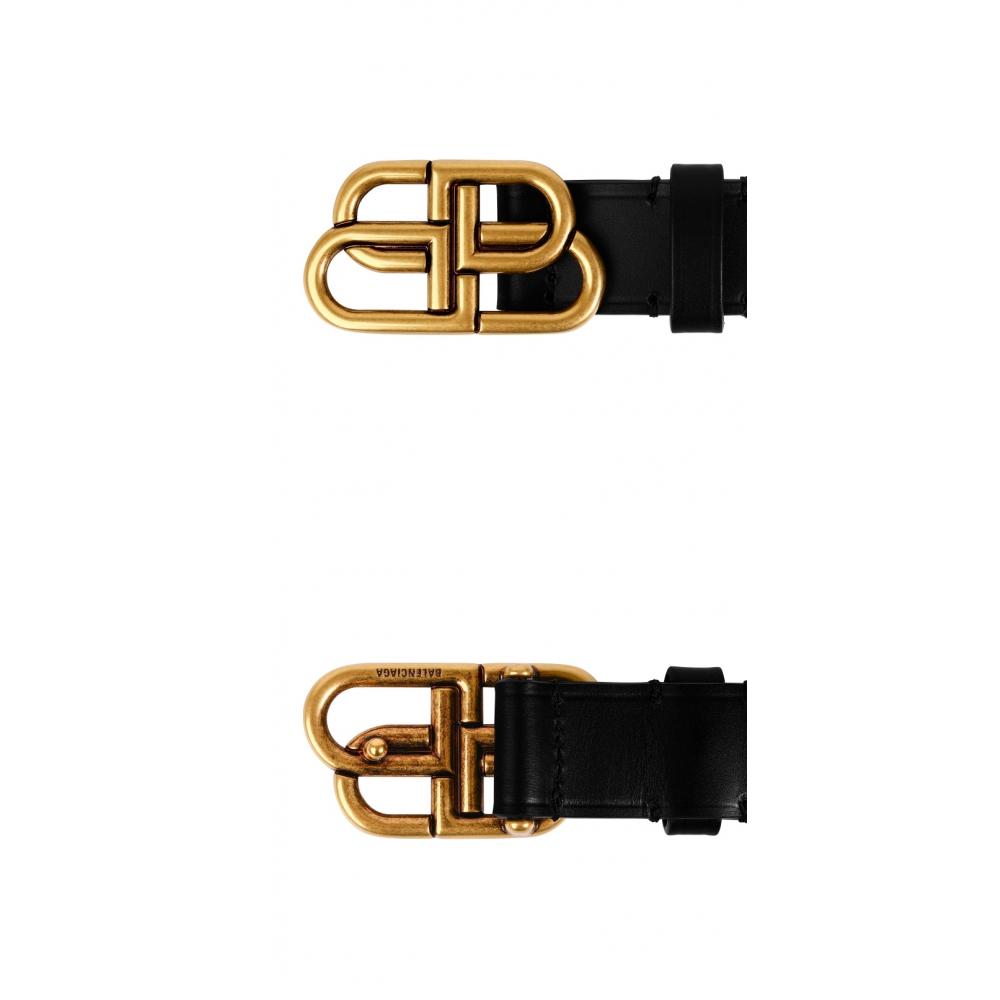 Balenciaga 581690 1ch04 1000 Bb Logo New Thin Belt