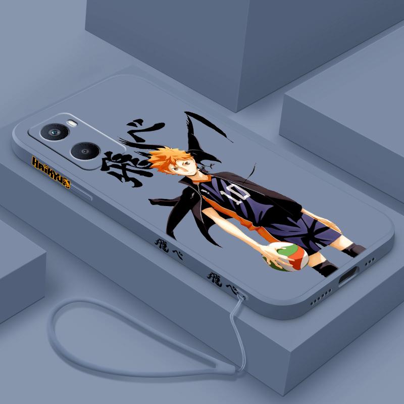 Haikyuu Animation For OPPO F21 A54S A53S A52 A33 A31 A16S A11S A9 A5 A1K A12 AX7 A5 Liquid Left Rope Phone Case
