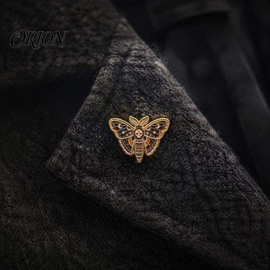 Artistic Alloy Badge Vintage Enamel Moth Brooch, Cartoon Insect Lapel Pin, Men Lightweight Clothes Pin Women Jewelry Accessories for Suit Dress