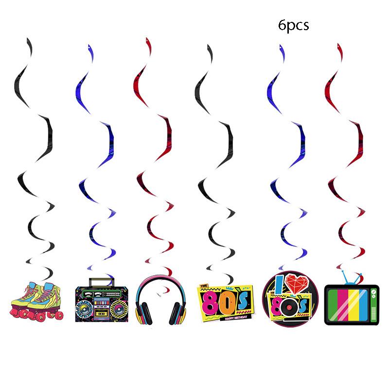 Party Supplies Vintage 80s 90s Style Birthdays Theme Decorative Dinnerware Set