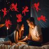 Alla hjärtans dag Cupido Hängande Dekoration Romantisk Cupidoformad Pappersklipp Hänge för Bröllopsdag Semesterfest Dekoration